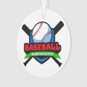 Baseball-Medaille Ornament (Vorderseite)