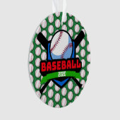 Baseball-Medaille Ornament (Vorderseite)
