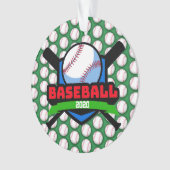 Baseball-Medaille Ornament (Vorderseite)