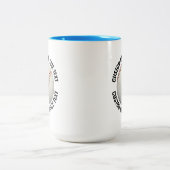 Baseball & Medium Text HELLBLAU 425g Custom Zweifarbige Tasse (Mittel)