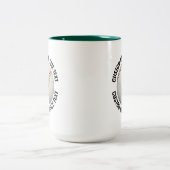Baseball & Medium Text JÄGERGRÜN 425g Custom Zweifarbige Tasse (Mittel)