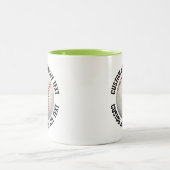 Baseball & Medium Text LIME GRÜN 325ml Custom Zweifarbige Tasse (Mittel)