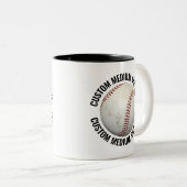 Baseball & Medium Text SCHWARZ 11oz Custom Zweifarbige Tasse (VorderseiteRechts)