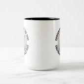 Baseball & Medium Text SCHWARZ 15oz Custom Zweifarbige Tasse (Mittel)