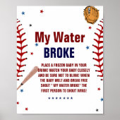 Baseball Mein Wasser brach Baby Duschgel Spielzeic Poster (Vorne)