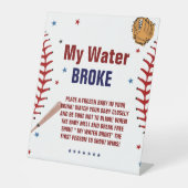 Baseball Mein Wasser brach Baby Duschgel Spielzeic Sockelschild (Vorderseite)