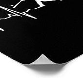 Baseball Men - Baseball Player Heartbeat Poster (Ecke)