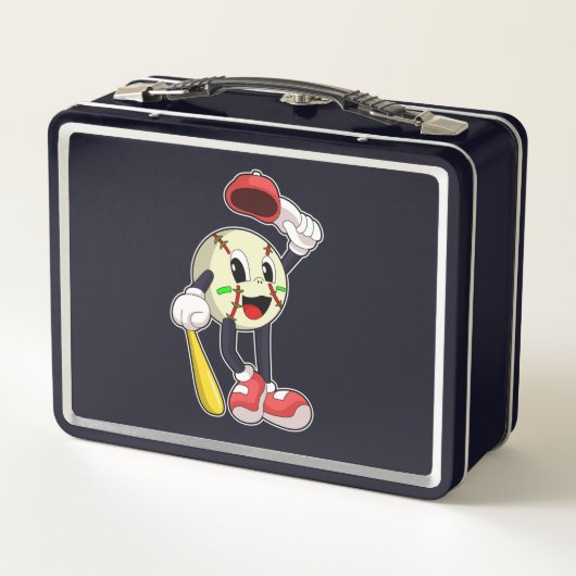 Baseball Metall Brotdose (Rückseite)