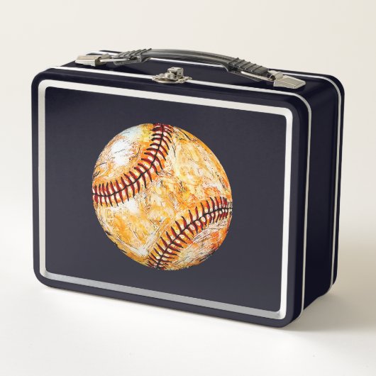 Baseball-Metall-Lunchbox Metall Brotdose (Vorderseite)
