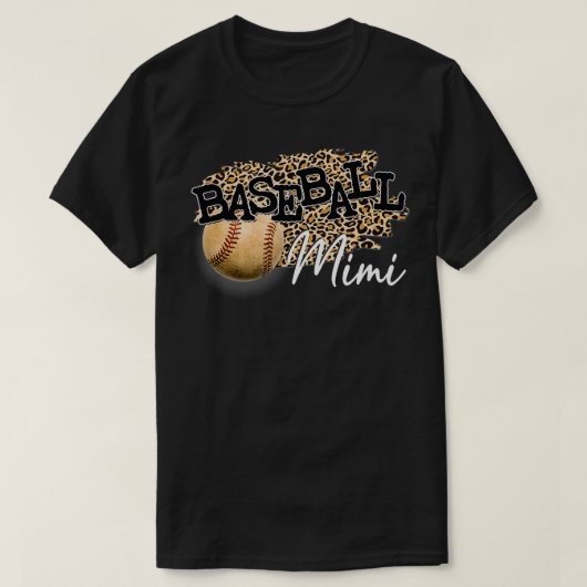 Baseball Mimi Leopard Mother's Day T-Shirt (Design vorne)