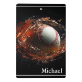 Baseball Mini Klemmbrett (Rückseite)