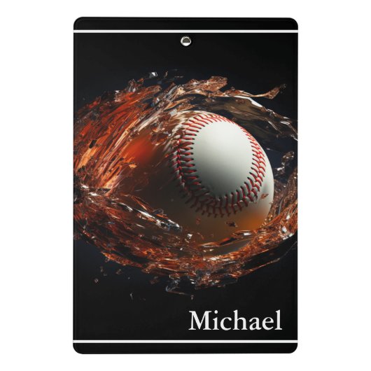 Baseball Mini Klemmbrett (Rückseite)