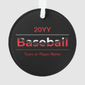 Baseball - Minimalistisch Art Geometric Arch Ornament (Rückseite)