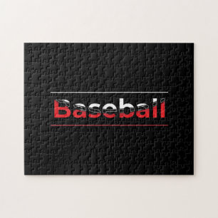 Baseball - Minimalistisch Art Geometric Arch Puzzle