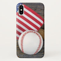 Baseball mit amerikanischer Flagge