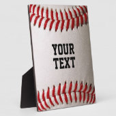Baseball mit anpassbarem Text Fotoplatte (Seite)