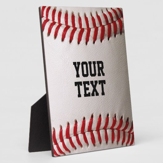 Baseball mit anpassbarem Text Fotoplatte (Seite)