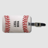 Baseball mit anpassbarem Text Gepäckanhänger (Vorderseite (Horizontal))