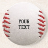 Baseball mit anpassbarem Text Getränkeuntersetzer (Vorne)