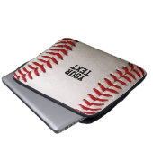 Baseball mit anpassbarem Text Laptopschutzhülle (Vorne Knopf)