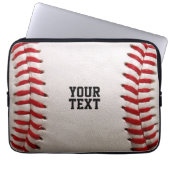Baseball mit anpassbarem Text Laptopschutzhülle (Vorderseite)