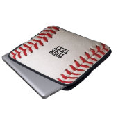 Baseball mit anpassbarem Text Laptopschutzhülle (Vorne Knopf)
