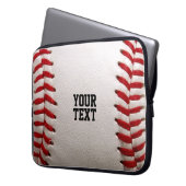 Baseball mit anpassbarem Text Laptopschutzhülle (Vorderseite Links)