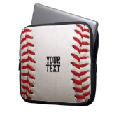 Baseball mit anpassbarem Text Laptopschutzhülle (Vorderseite Links)