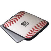 Baseball mit anpassbarem Text Laptopschutzhülle (Vorne Knopf)