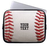 Baseball mit anpassbarem Text Laptopschutzhülle (Vorderseite)