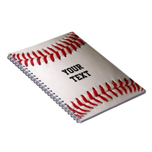 Baseball mit anpassbarem Text Notizblock (Rechte Seite)