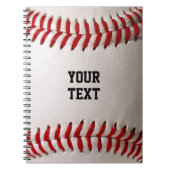 Baseball mit anpassbarem Text Notizblock (Vorderseite)