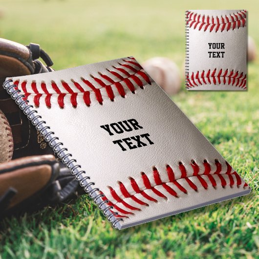 Baseball mit anpassbarem Text Notizblock