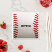 Baseball mit anpassbarem Text Serviette (Beispiel)