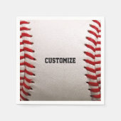 Baseball mit anpassbarem Text Serviette (Vorderseite)