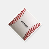 Baseball mit anpassbarem Text Serviette (Ecke)