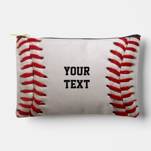 Baseball mit anpassbarem Text Zubehörtasche (Vorderseite)