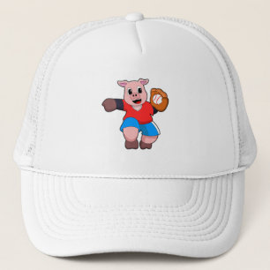 Baseball mit Baseball-Handschuh Truckerkappe