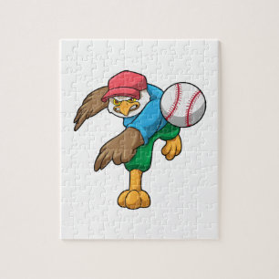 Baseball mit Baseballschläger Puzzle