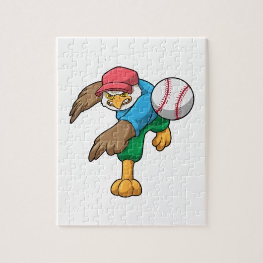 Baseball mit Baseballschläger Puzzle (Vertikal)