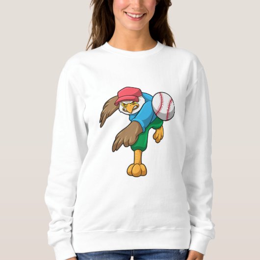Baseball mit Baseballschläger Sweatshirt (Vorderseite)
