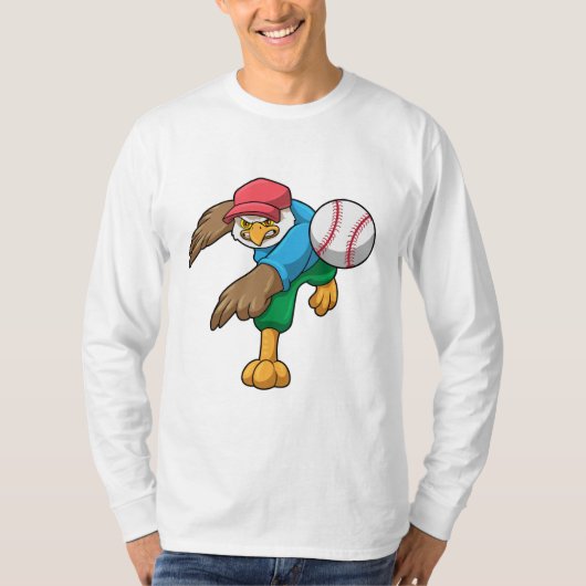 Baseball mit Baseballschläger T-Shirt (Vorderseite)