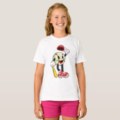 Baseball mit Baseballschläger T-Shirt (Vorne ganz)