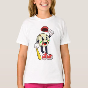 Baseball mit Baseballschläger T-Shirt