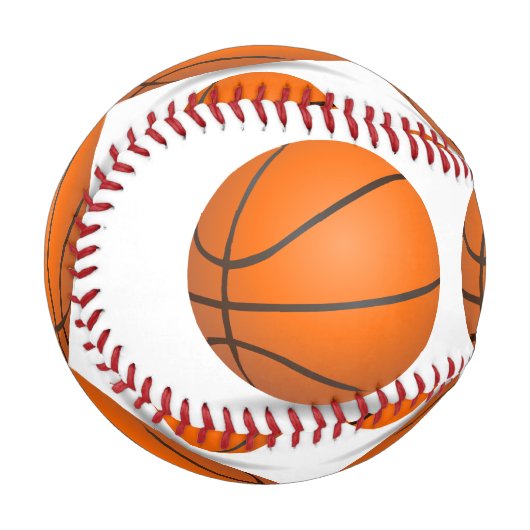 BASEBALL MIT BASKETBALL-DESIGN (Vorderseite Links)