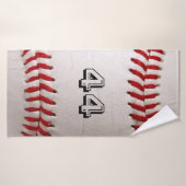 Baseball mit benutzerdefinierbarer Nummer Badehandtuch (Badehandtuch)
