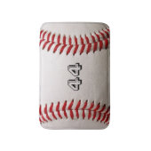Baseball mit benutzerdefinierbarer Nummer Badematte (Vorderseite Vertikal)