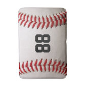 Baseball mit benutzerdefinierbarer Nummer Badematte (Vorderseite Vertikal)