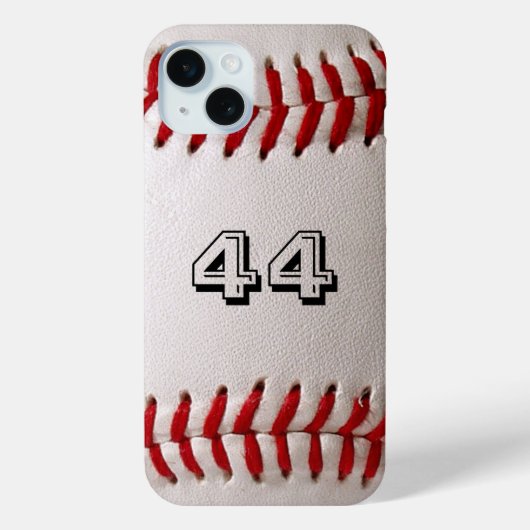 Baseball mit benutzerdefinierbarer Nummer Case-Mate iPhone Hülle (Rückseite)