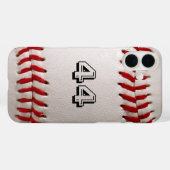 Baseball mit benutzerdefinierbarer Nummer Case-Mate iPhone Hülle (Rückseite (Horizontal))